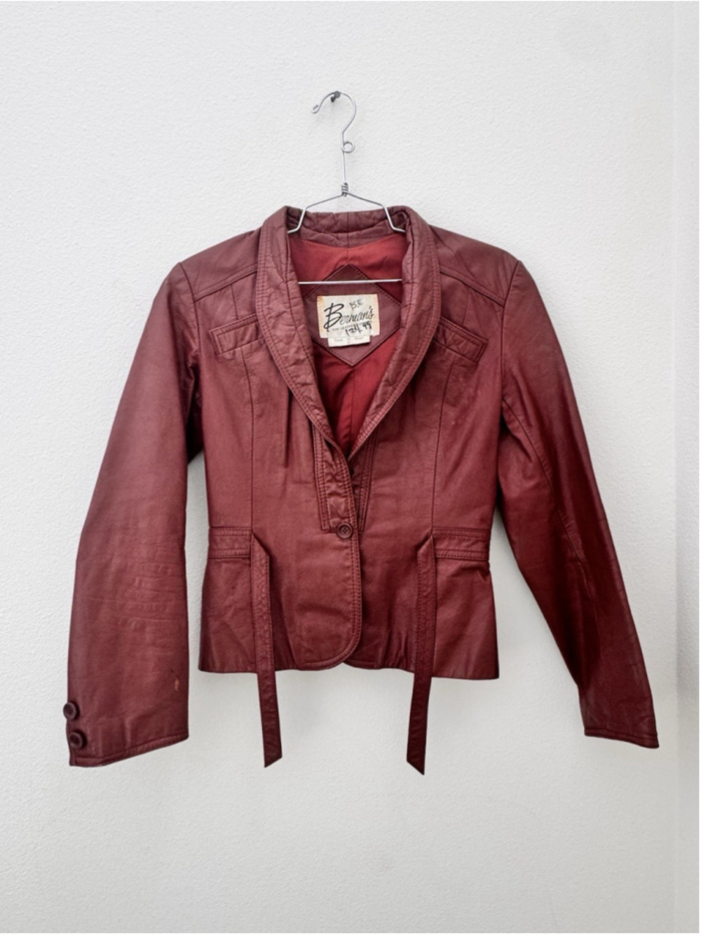 Berman’s Vintage Red Leather Blazer